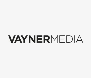 A white background with the words vaynermedia in black.